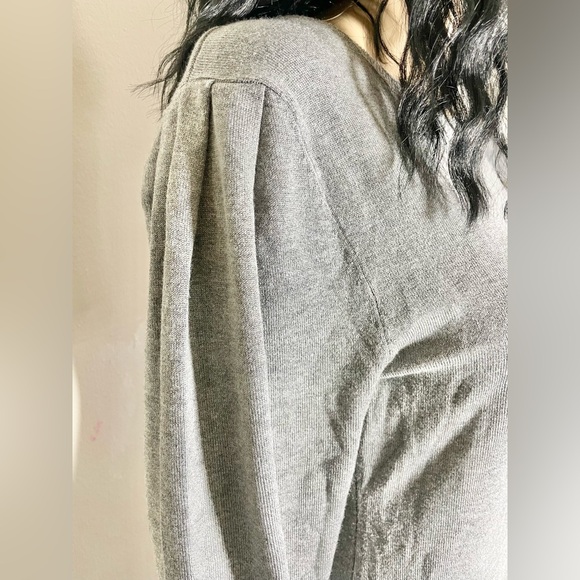 Sz S women Cielo Jeans USA crew neck puff sleeve soft and sexy stretch grey - Picture 5 of 14